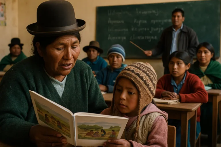 O papel das escolas comunitárias da Bolívia na preservação do aymara
