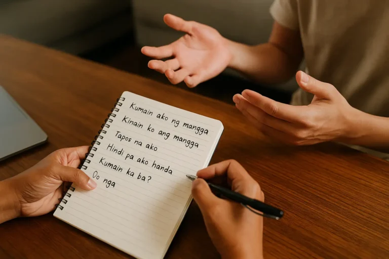 O sistema de partículas do tagalog: como o idioma filipino organiza ideias sem preposições