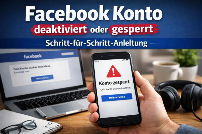 Facebook Konto deaktiviert oder gesperrt – Schritt-für-Schritt-Anleitung